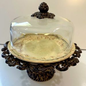 Gracious Goods Collections Small Cheese Dome & Pedestal